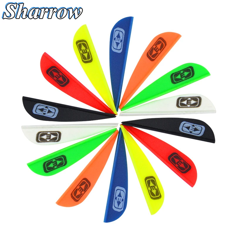 

50/100pcs 1.75inch Hunting Arrow Feather Drop Shape Fletching High Quality 7 Color Rubber Feather Vanes Shooting Accessories