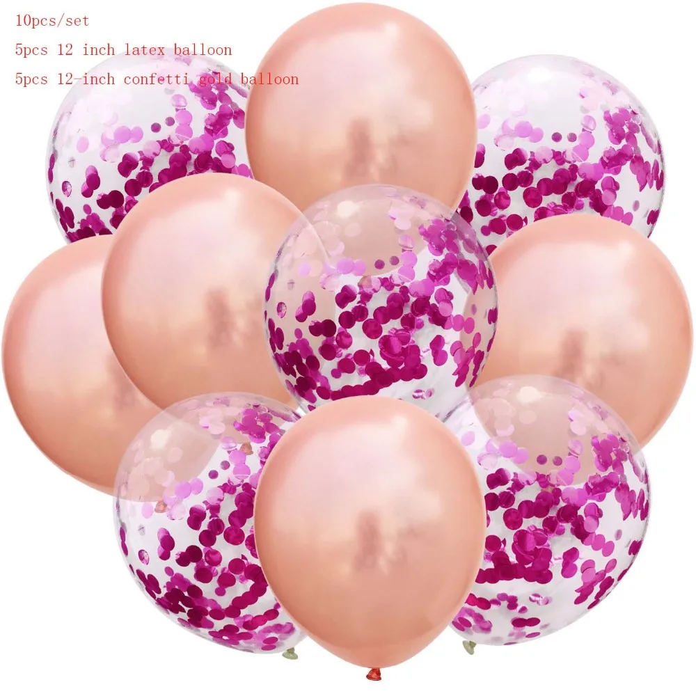 Дешевые 10 шт. 12 дюймовый смешанный золотистый воздушный шар День рождения украшение для детей для взрослых, металлическая воздушный шар надувной шар шарики ко дню рождения D