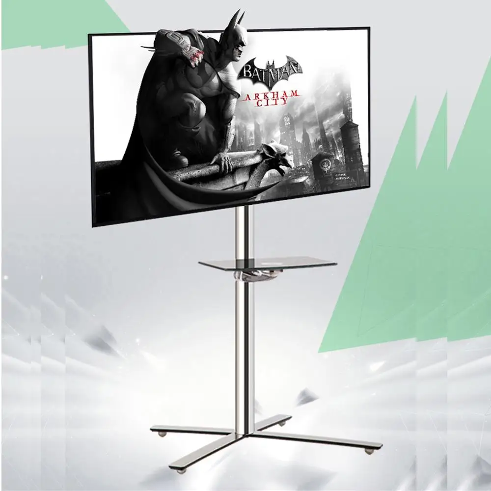 23 &quot 65&quot Нержавеющая сталь Мобильная lcd ТВ тележка плазменная напольная
