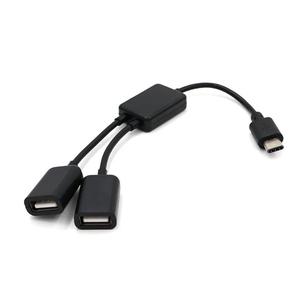 Type C 3.1 to Dual USB OTG Cable Type-C Splitter USB data transfer Converter for mobile phones Tablet Android Mouse Keyboard