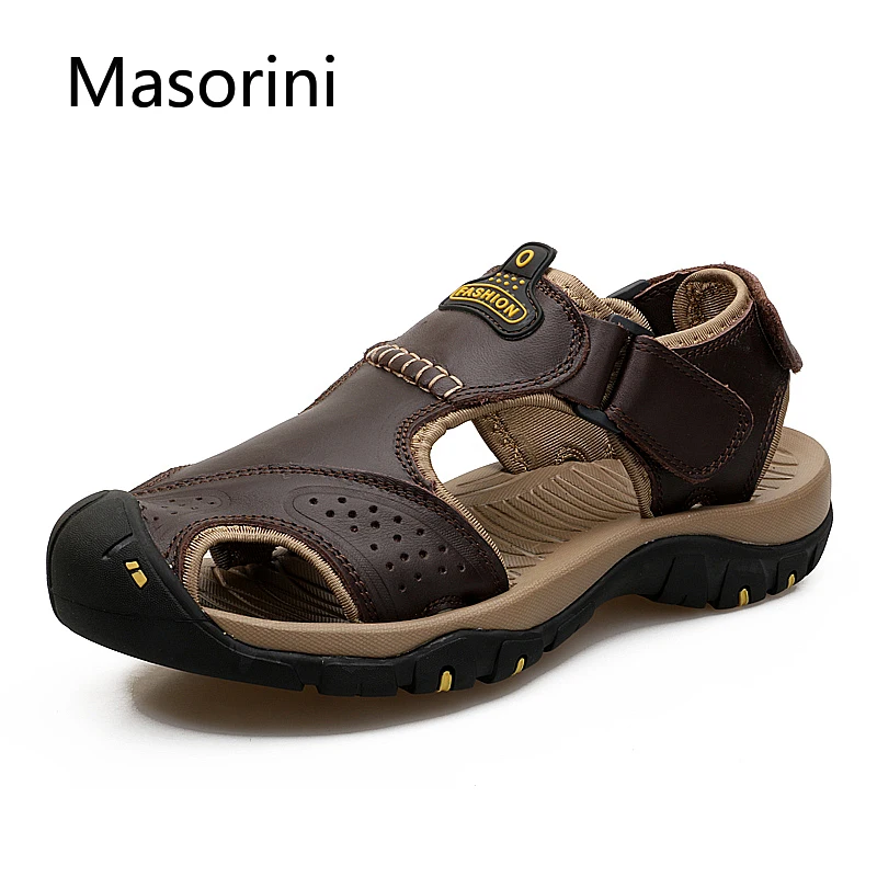 Summer Vacation Sandals Men Beach Casual Men Leather Sandals Outdoor ...