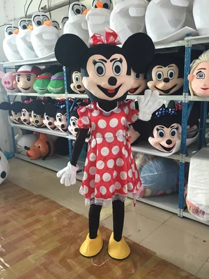 Minnie High quality adult size Donald Duck Cartoon Mascot Fancy Party Dress Free Shipping Adult Costume - Цвет: Minnie