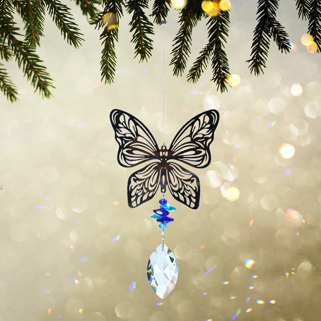 Crystal Sun Prizms Üvegcsillár Napenergia Kolibri Bagoly Szél Csengő Szivárvány Üldöző Függőfüggöny Medál Dekoráció - Image 6