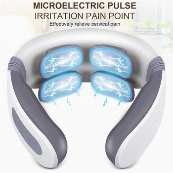 

Electric Pulse Neck Shoulder Massager Cervical Traction Collar Therapy Pain Relief Stimulator Acupuncture Patting Massage