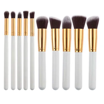 

10Pcs/set Makeup Brushes Artificial Fiber Brushhead & Wooden Handle Multifunctional Beauty Facial Accessories
