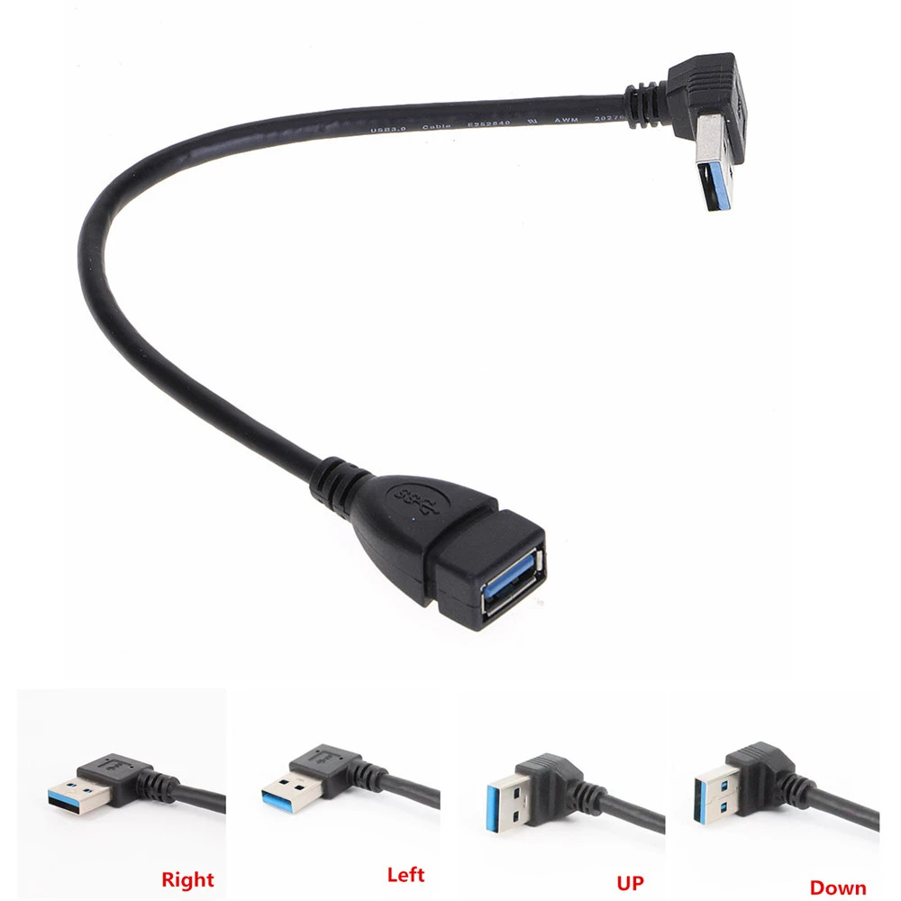 Cable Length: 0.2m Cables New 20CM Black 3.0 Right Angle Type A Male to Micro B Male Connector Adapter Cable Cable Length: 0.2m Cables New 20CM Black 3.0 Right Angle Type A Male to Micro B Male Connector Adapter Cable