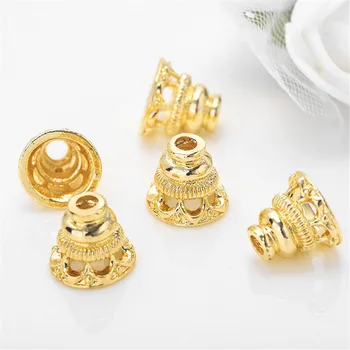 

10 pcs Brass Bead Cones Openwork Bell Shape Bead Caps 3 sizes to choose BC001