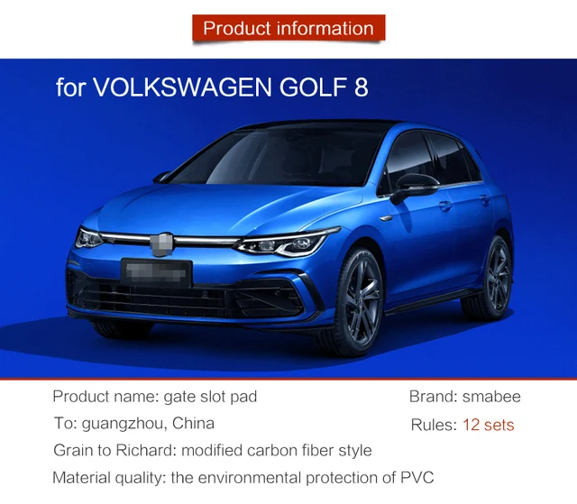 Auto Tür Nut Matte Tor Slot Tasse Pad-Halter für VW Golf 8 MK8 Zubehör 2020  - AliExpress