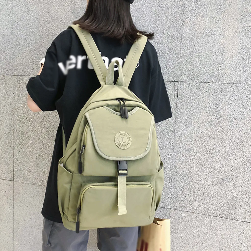 

Women's Water-Resistant Nylon Plus Backpack Female Wild Large Capacity Travel Casual Fashion Student Backpack Girl's School Bag