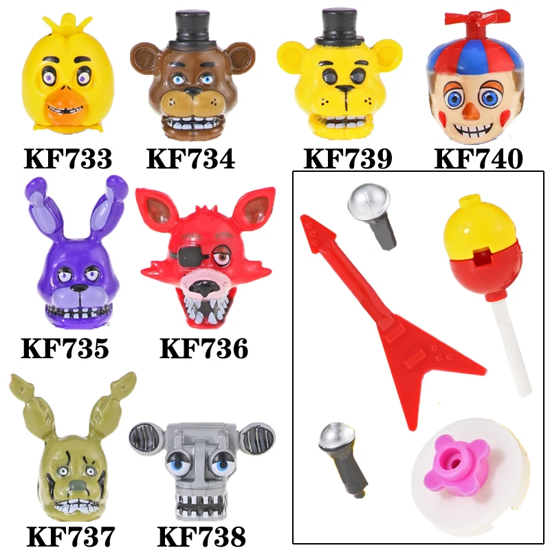 Building Blocks Cartoon Movie Series Ballonboy Chica Freddy Foxy Spintraft Bricks Figures Gift Toys For Children KF6071 | Игрушки и