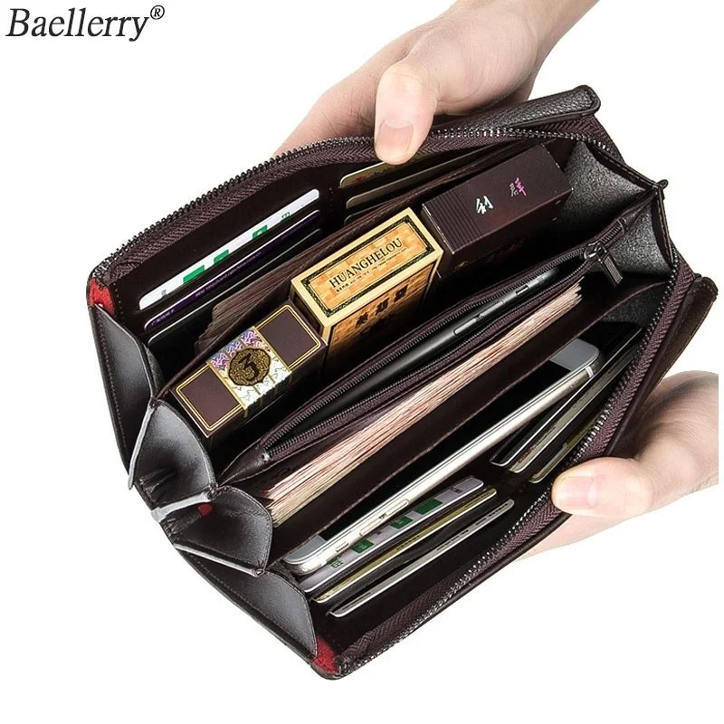 Деловой кошелек Baellerry для телефона роскошный брендовый вместительный удлиненный