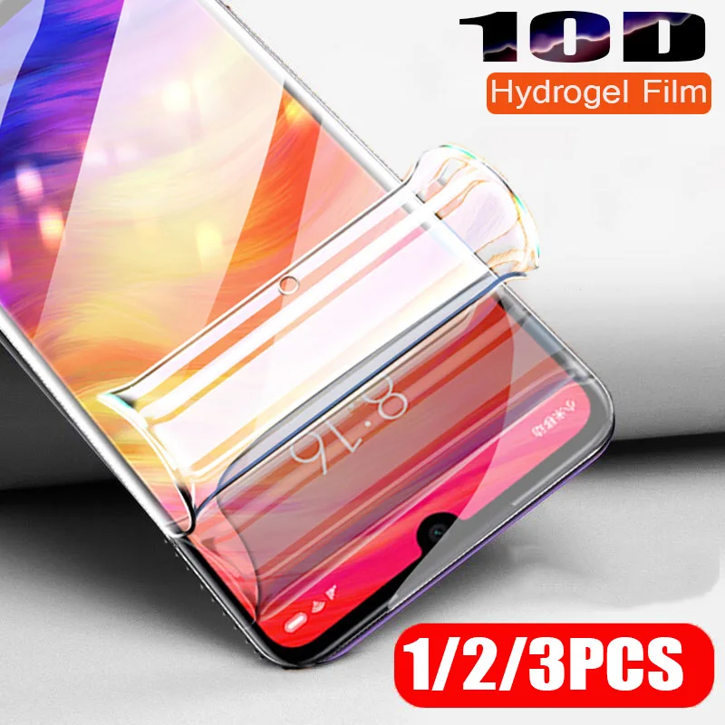 3 шт. 10D гидрогель пленка для Xiaomi Redmi Note 7 8 6 K20 Pro Экран на весь экран 6a мягкая