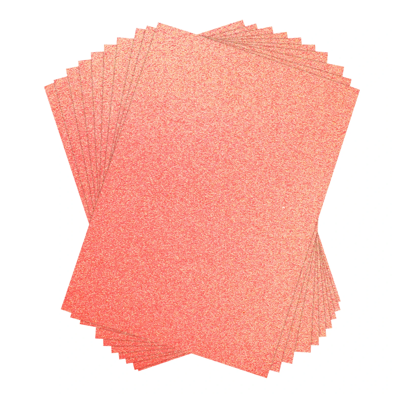 Neon Orange Glitter Cardstock Paper, 10 Sheets A4 Single Sided Sparkle