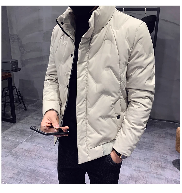 MEN'S down Jacket New Products Korean-style Short Stand Collar down Jacket Men's Fashion Slim Fit Warm down Jacket Coat