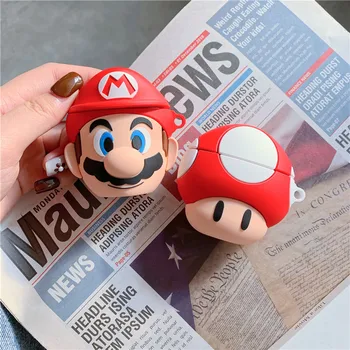 

For Airpods Pro Case,3D Cartoon Super Mary Game Case For Airpods 1/2 Case Soft Silicone Earphone Headphone Cover Case For Kids
