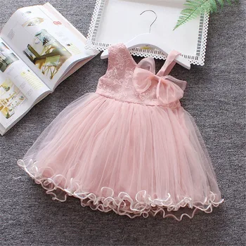 

Summer dress girls clothes Toddler Baby Girls Sleeveless Solid Tulle dress Floral Party Princess Dresses платье летнее #4