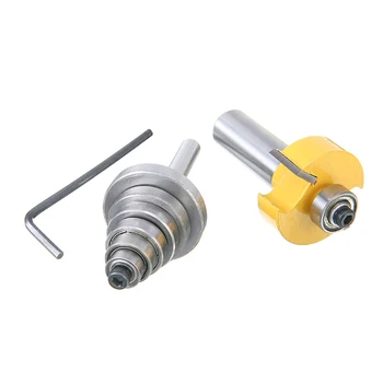 

2Pcs H Rabbet Router Bits With Bearings Set 1/2" Shank Carbide Milling Cutter For Solid Wood Plywood MDF Sharp Cutting Edge