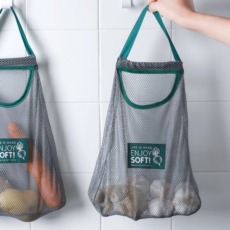 CSS Kitchen Garbage Trash Storage Bag Onion Holder Vegetable Potato Hanging Mesh Fruit Ginger Organizer Container Garlic Food Sa