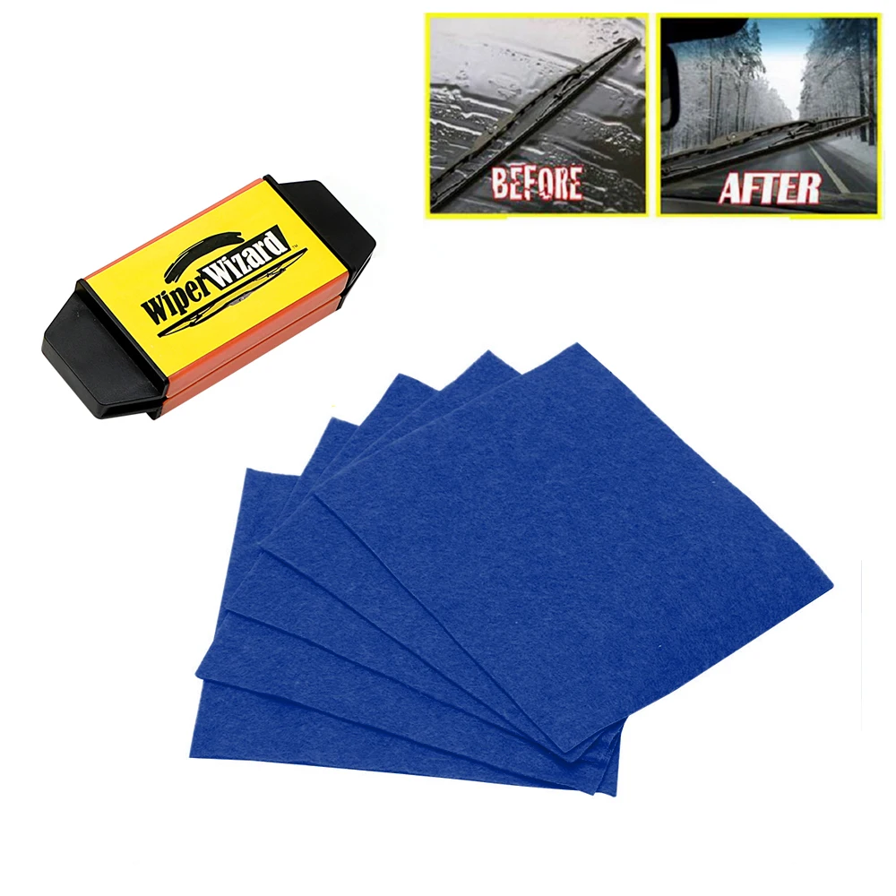 

Car Wiper Cleaning Brush Wipe Repairer Car Windshield Wiper Wizard Blade Restorer with 5pcs Wizard Wipes CAR017