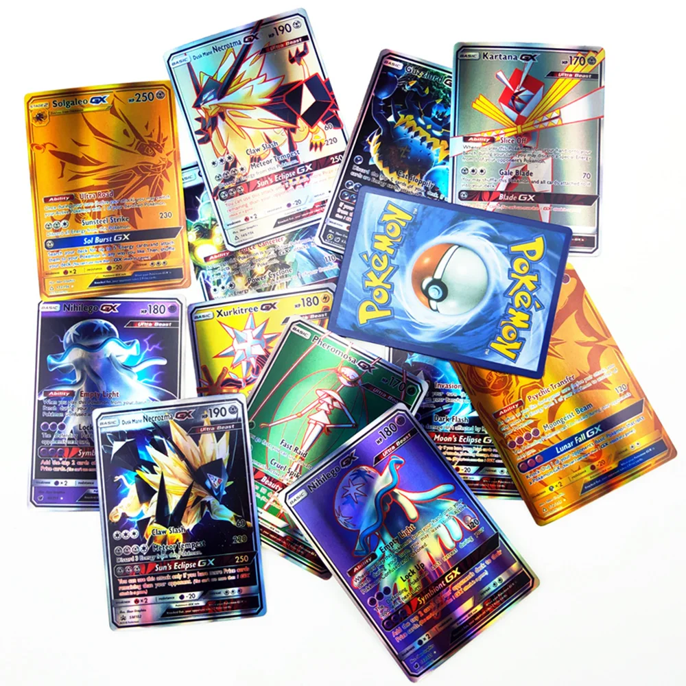 

200pcs TAKARA TOMY Children battle Game Card GX EX Collection trading pokemons Cards For Funs Gift Children English version Toy