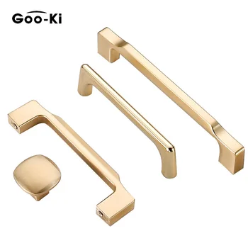 Goo Ki Alloy Pearl Gold Cabinet Knobs Kitchen Door Handles Drawer Cupboard Door Handle Cabinet Handles for Furniture Hardware