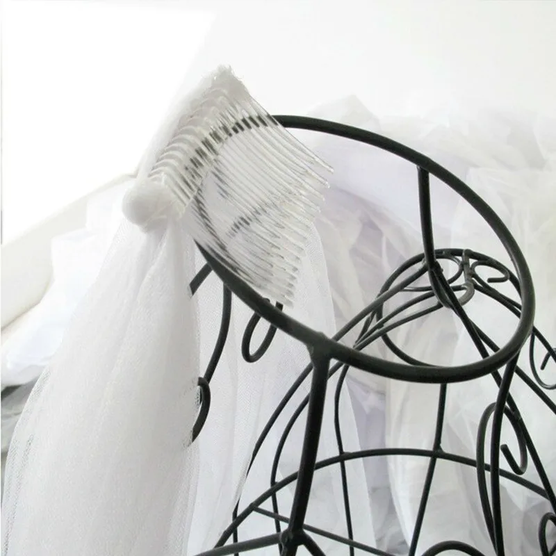 BacklakeGirls-Court-Ivoire-Blanc-Voiles-De-Mari-e-Pas-Cher-Veu-De-Noiva-Mariages-Accessoires-Curto (2)
