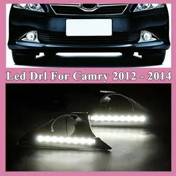 

2 PCS Car LED DRL Daytime Running Light Turn Signal Lamps Waterproof Bumper Driving Light For Toyota Camry 2012 2013 2014