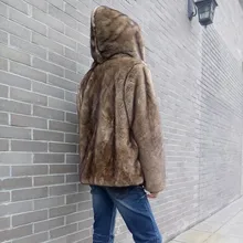 Лидирующий бренд Vogue, Мужская модная шуба из искусственного кроличьего меха, утепленное хлопковое Стеганое пальто с капюшоном, вещевой костюм/зимняя парка для мужчин, мужские пальто