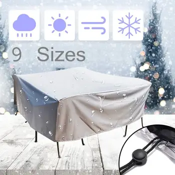 

9 Sizes Waterproof Outdoor Patio Garden Furniture Covers Sofa Chair Table Cover Beach Protector for Dust Proof Cover Rain Snow