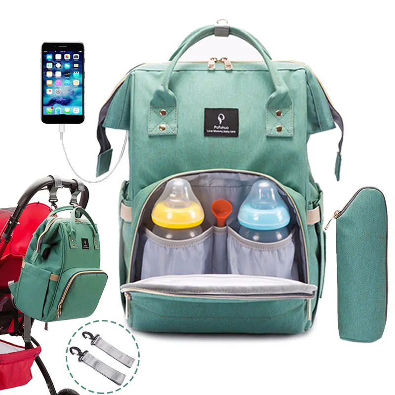 Сумки для беременных, USB интерфейс, Детская сумка для подгузников, рюкзак, водонепроницаемая сумка для мам, Большая вместительная сумка для подгузников, сумка для кормления, рюкзак для путешествий рюкзак для мамы