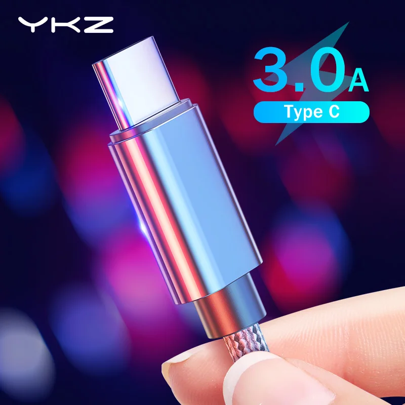 Кабель YKZ Type C для быстрой зарядки USB кабель Xiaomi Samsung S9 мобильный телефон провод и