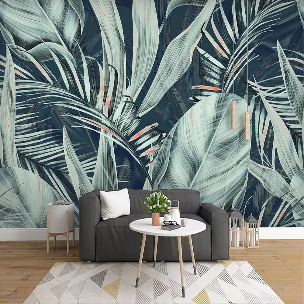 Milofi custom 3D wallpaper mural hand painted tropical rain forest flowers and birds background wall decoration painting wallpap |