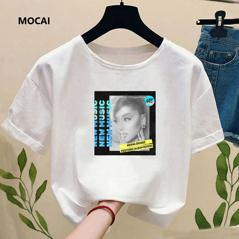 Ariana Grande Pozycje 22 Nowa Estetyczna Moda Graficzny Nadruk Damski T Shirt Harajuku Cartoon Street Leisure Biale Topy T Shirts Aliexpress