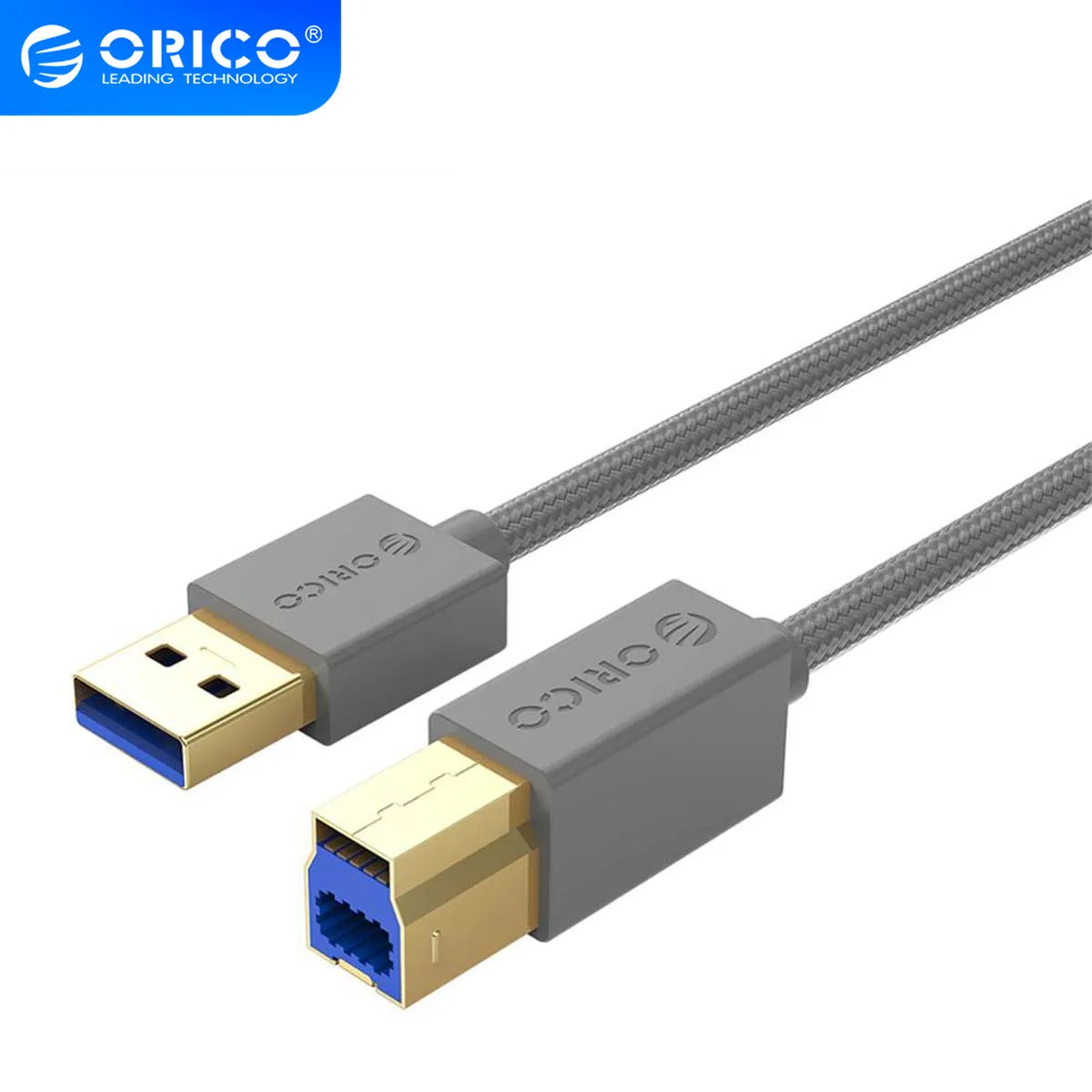ORICO Type A to USB B Data Cable USB3.0 Square Port Date Cable High Speed Transmission For Hard