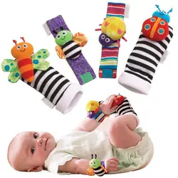 Набор погремушек Детские сенсорные носки-игрушки Наручные Погремушки браслет YH-17