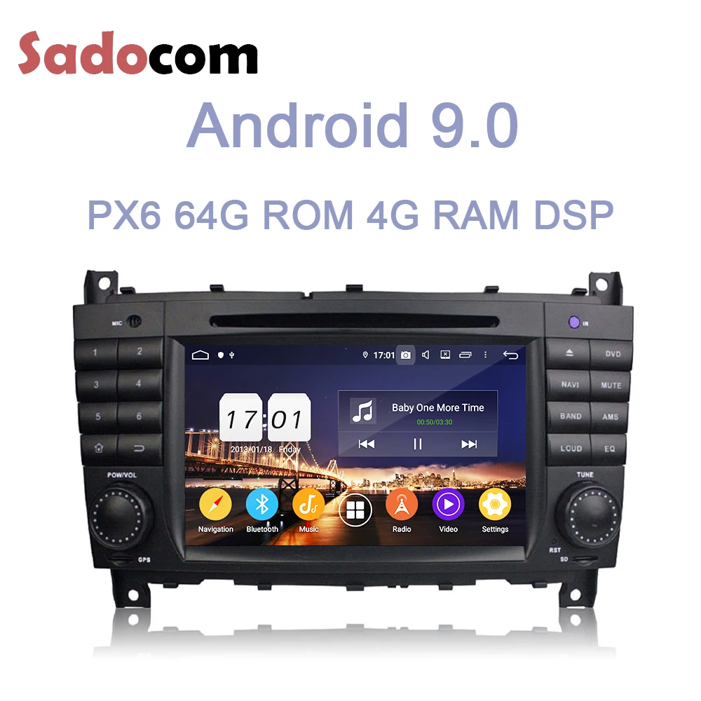 Ips TDA7851 2 din Android 9,0 Bluetooth 4,2 4 Гб ОЗУ 64 Гб ПЗУ автомобильный dvd-плеер Wifi Авторадио для Benz W203 W467 W209 W219 2010 2011
