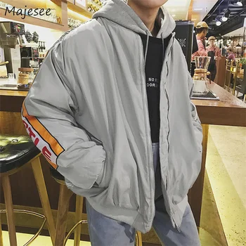 

Parkas Men Printing Oversize O-Neck Leisure Loose Harajuku Students Overcoats Mens Ulzzang All-match Hip Hop Winter Outerwear