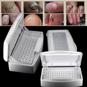 

1Pc New White manicure tool sterilization box Sterilizer Tray Box Sterilizing Clean Nail Art Salon Manicure Implement Tool
