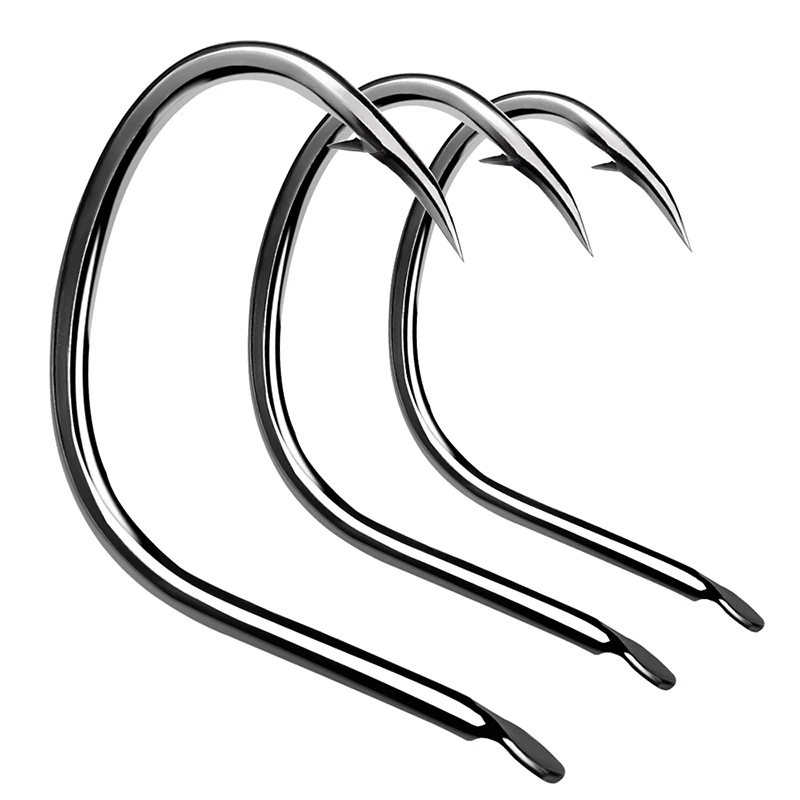 Proberos 10pcs Pike Jigging Single Hooks 1/0-2/0-3/0-4/0# Casting