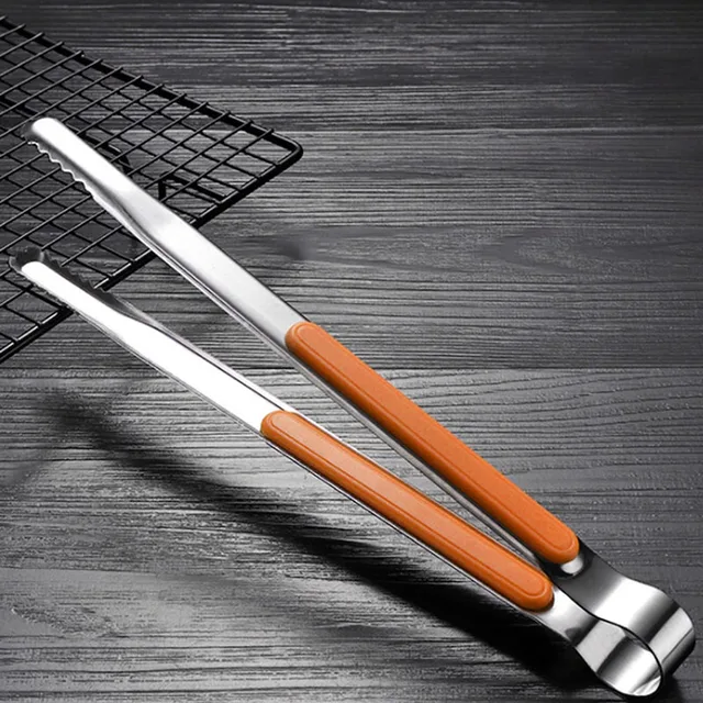 Rozsdamentes Acélból Származó Bbq Fogók Barbecue Grill Étel Klip Jég Fogó Hús Saláta Pirítós Kenyér Bilincs Konyhai Kiegészítők Szerszámok Otthon - Image 4