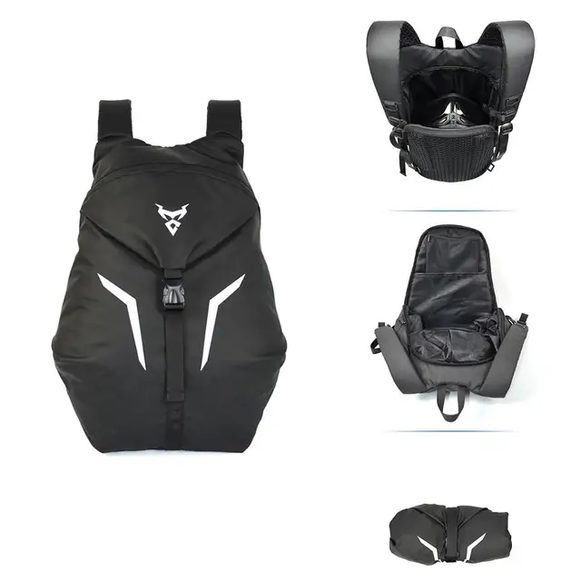 Mochila Porta Casco Moto Rigida Ampliable Laufer