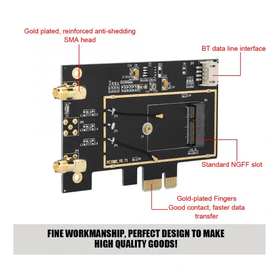 Настольный Wi Fi WLAN адаптер M.2 NGFF на PCI E 1X сетевой конвертер для 8260 7265 1535 7260