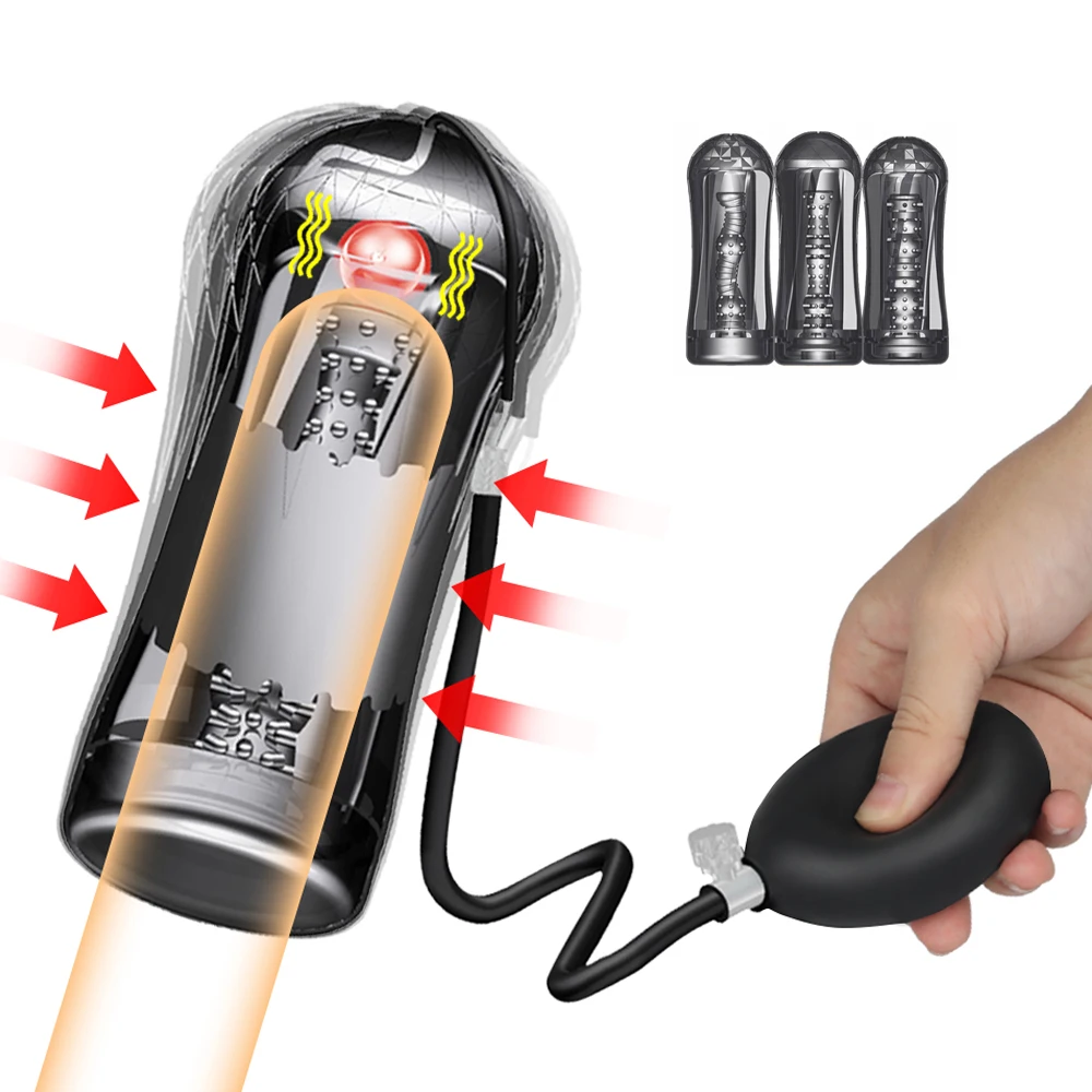 Wireless Remote Vibrating Beads Masturbator For Men Blowjob Anal Vagina Real Pussy Masturbation Cup Male Sex Machine Aircraft Cup