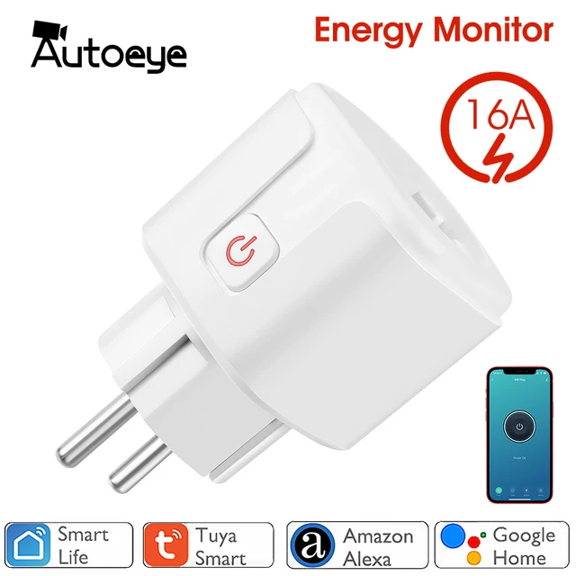 WiFi Smart Plug 16A EU Socket Tuya Smart Life APP Work with Alexa Google Home Assistant Voice Control Power Monitor Timing 1