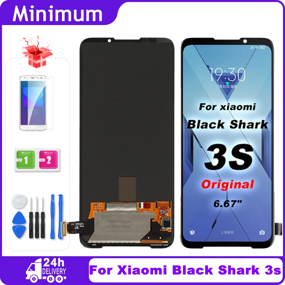 ЖК-дисплей 6 67 дюйма для Xiaomi Black Shark 3 сенсорный экран дигитайзер в сборе