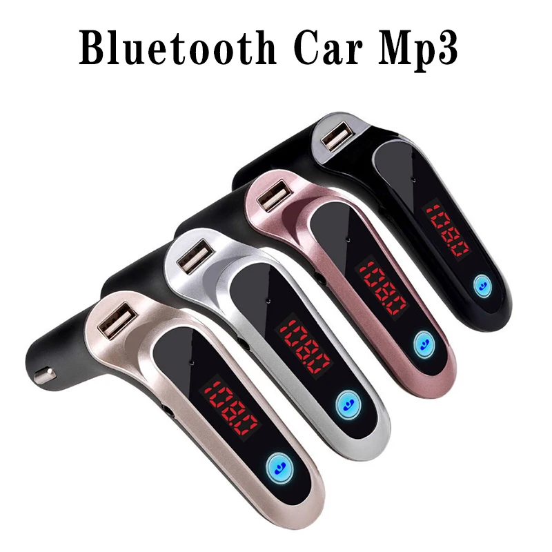 

Wireless Bluetooth Car Kit LCD Hands-Free FM Transmitter MP3 Music Player Support USB TF Card for Mobile Phones Tablets