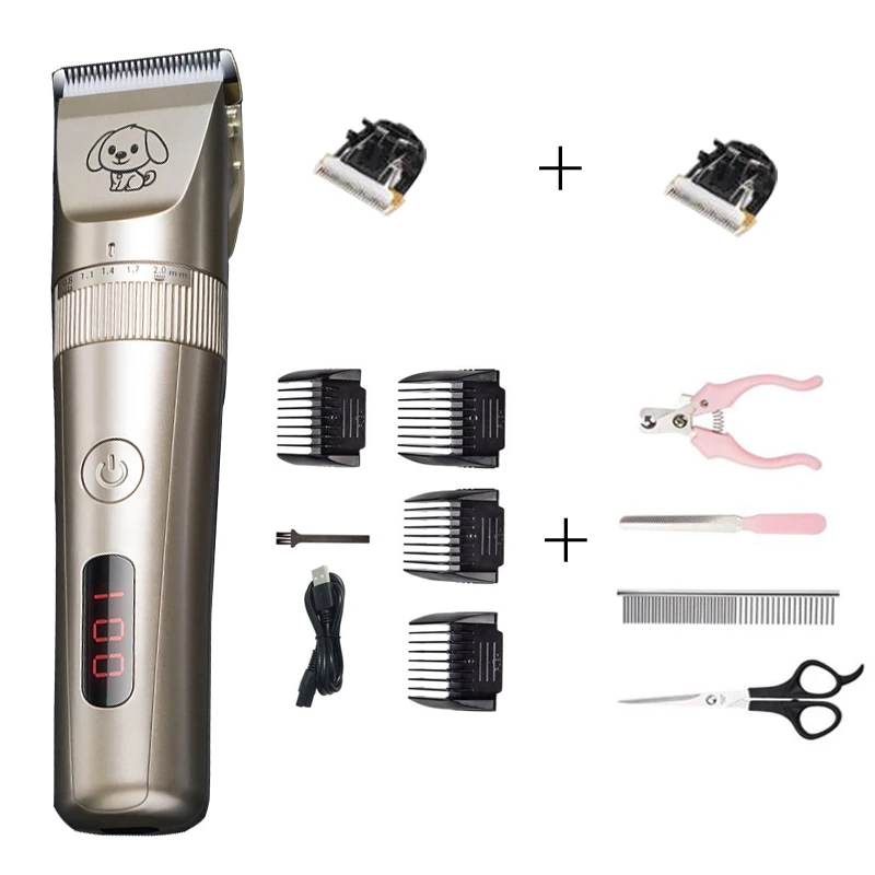 Электрическая машинка для стрижки собак USB зарядка низкий уровень шума удаление