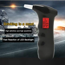 Автомобильный тестер алкоголя, цифровой алкотестер, детектор этанола в выдохе, быстрый отклик, профессиональный ЖК-дисплей, алкогольные напитки