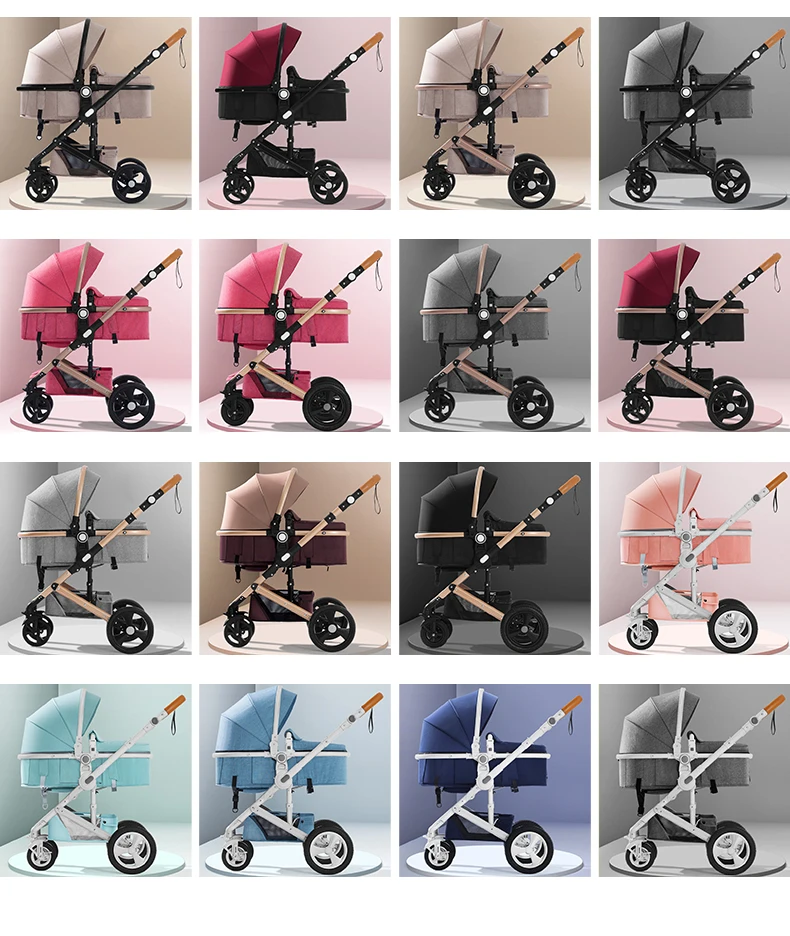 European type New design concept travel  luxury stroller baby 3 in1 baby pram