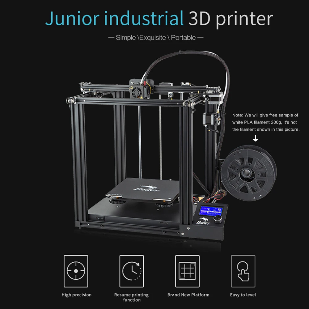Creality 3D Ender 5 принтеры DIY Kit Алюминий профиль Max 180 мм/сек. Поддержка возобновить